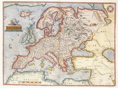 Map of Europe by Abraham Ortelius