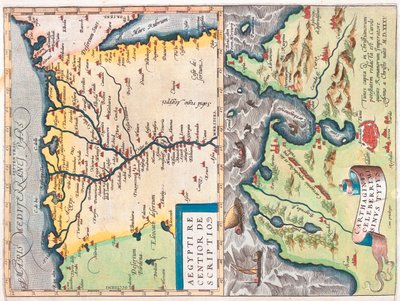 North-east Egypt, Tunis, Egypt, Tunisia by Abraham Ortelius