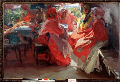 The visitors by Abram Efimovich Arkhipov