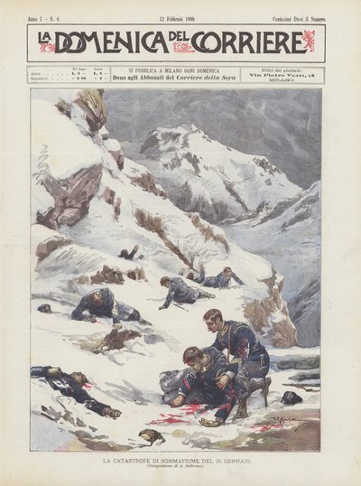 The Sommafiume Catastrophe on January 25 by Achille Beltrame