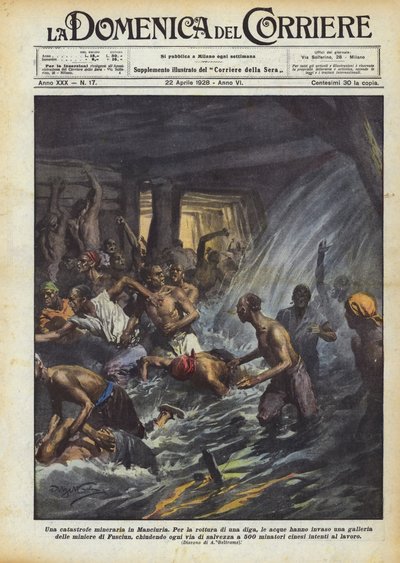 A Mining Catastrophe in Manchuria by Achille Beltrame