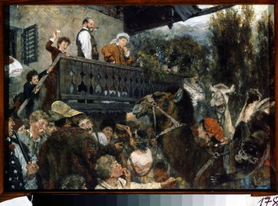 A Travelling Circus by Adolph Menzel