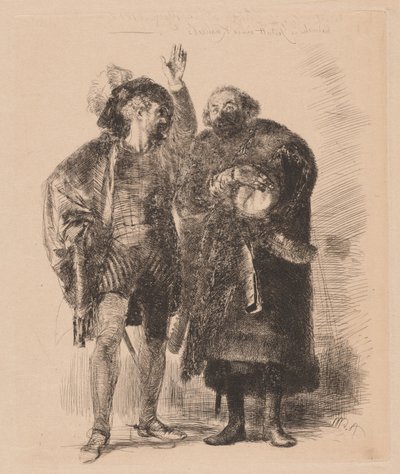 Hamlet and Polonius by Adolph Menzel