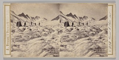 Glacier of Oberaar by Adolphe Braun