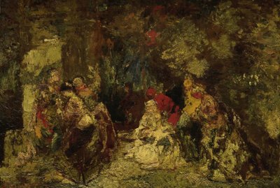 Women in a Forest by Adolphe Joseph Thomas Monticelli