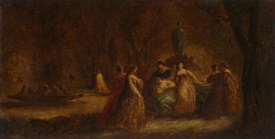 A Woodland Fête by Adolphe Monticelli