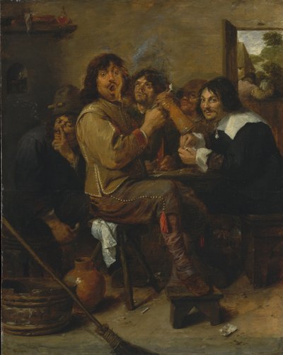 The Smokers, c.1636 by Adriaen Brouwer