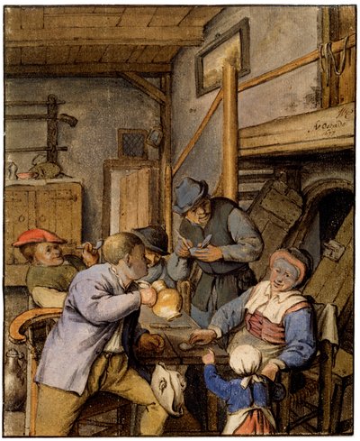 In a Tavern, 1677 by Adriaen Jansz. van Ostade