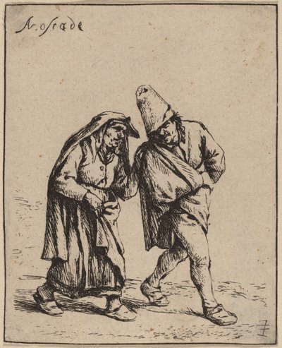Couple Walking by Adriaen van Ostade