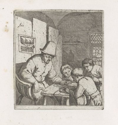 Three Students with a Schoolmaster by Adriaen van Ostade