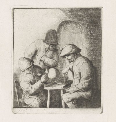 Three Men with an Empty Jug by Adriaen van Ostade