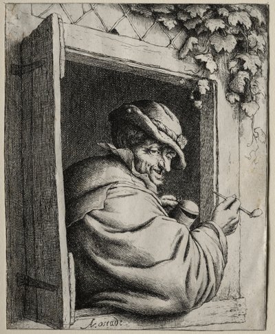 The Smoker at the Window by Adriaen van Ostade