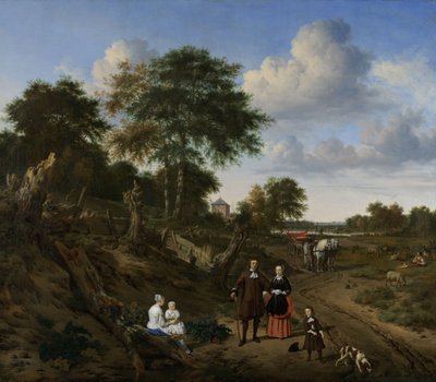 Couple in a Landscape, 1667 by Adriaen van de Velde