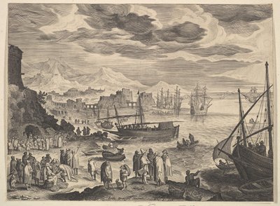 Harbor Scene by Aegidius Sadeler II