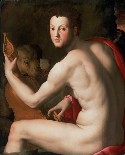 Portrait of Cosimo I de Medici as Orpheus by Agnolo Bronzino