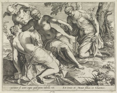 Mercury and the Graces by Agostino Carracci