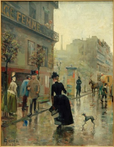 Boulevard in Paris by Akseli Valdemar Gallen Kallela