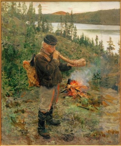 Shepherd Boy from Paanajärvi by Akseli Valdemar Gallen Kallela