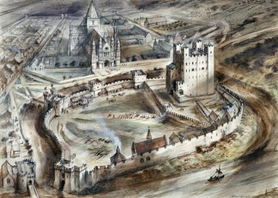 Rochester Castle, 15th Century by Alan Ernest Sorrell