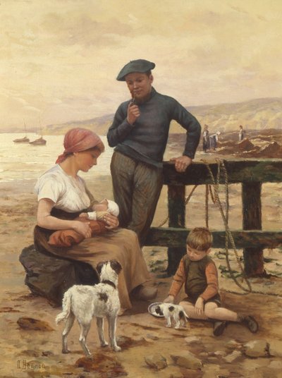 A Fisherman and his Family by Albert Besnou
