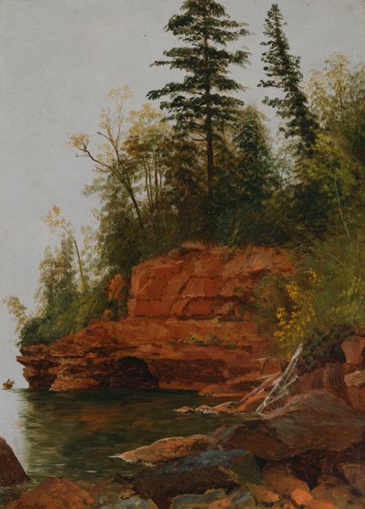 A Rocky Cove by Albert Bierstadt