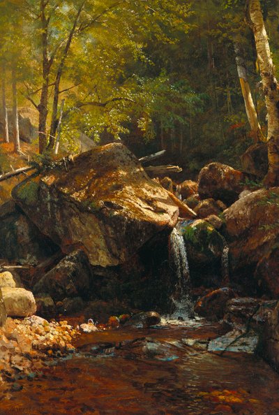 Thompson Cascade, White Mountains by Albert Bierstadt