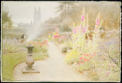 The Abbey Garden by Albert Goodwin