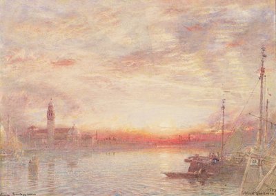 Venice, Cemetery Island (San Michele) by Albert Goodwin