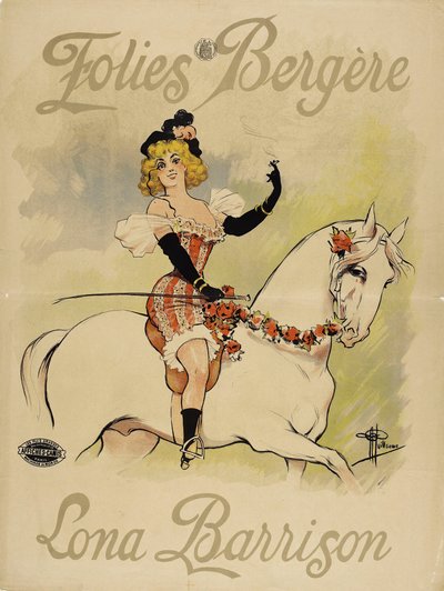 Folies Bergères. Lona Barrison, c. 1895 by Albert Guillaume