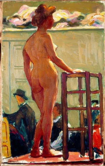 Nude on Pedestal by Albert Marquet