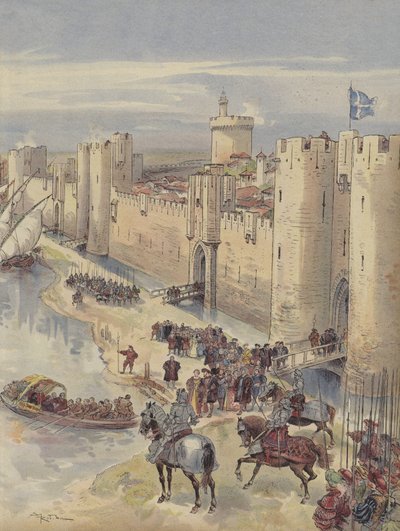 Meeting at Aigues-Mortes by Albert Robida