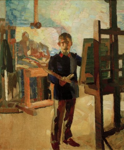 Self-Portrait in the Blue Litewka by Albert Weisgerber