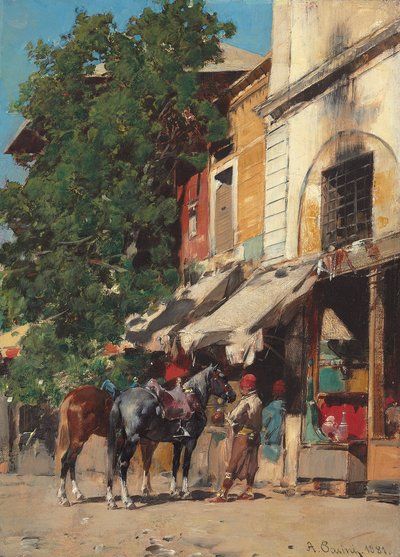 In the Marketplace, Istanbul by Alberto Pasini