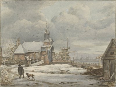 View of the Haarlemmerpoort in Amsterdam by Albertus Brondgeest