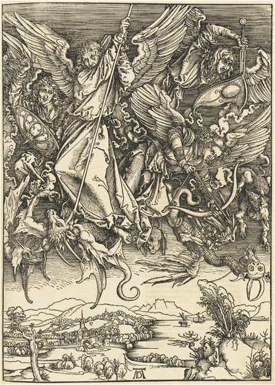 Saint Michael Fighting the Dragon by Albrecht Dürer