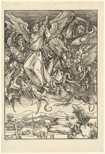 Saint Michael Fighting the Dragon by Albrecht Dürer