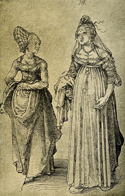 Woman from Nuremberg and Venetian by Albrecht Dürer