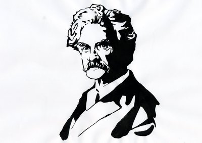 Portrait of Mark Twain by Alessandro Lonati