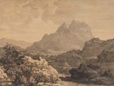 Mountainous Landscape by Alexander Cozens