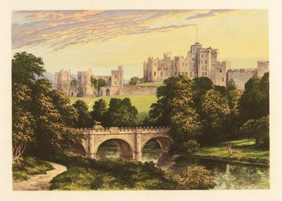 Alnwick Castle, Northumberland, England by Alexander Francis (after) Lydon