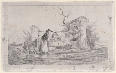 The Washerwomen, 1833-38 by Alexandre Gabriel Decamps