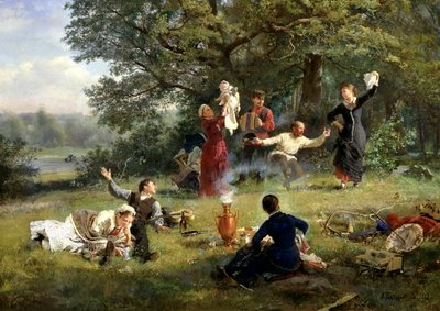 Sunday by Alexei Ivanovich Korzukhin