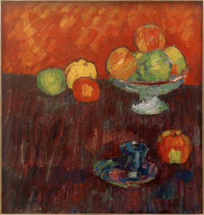 Still Life with Apples and Blue Cup by Alexej von Jawlensky