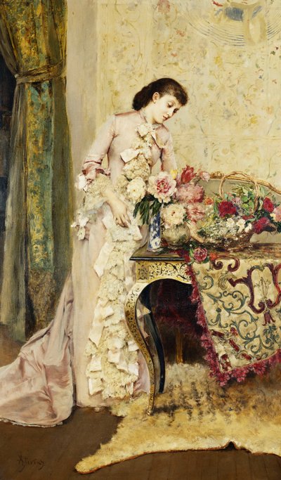 Flower Arranging by Alfred Emile Stevens