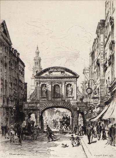 Temple Bar by Alfred Louis Brunet Debaines