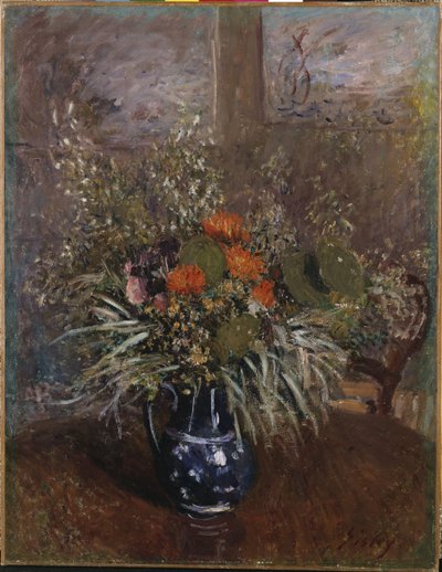 A Bouquet of Flowers by Alfred Sisley