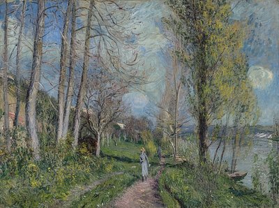 Seine Banks at By by Alfred Sisley