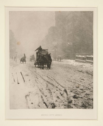 Winter - Fifth Avenue by Alfred Stieglitz