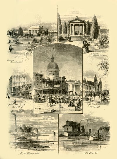 Scenes in St. Louis, 1874 by Alfred Rudolph Waud