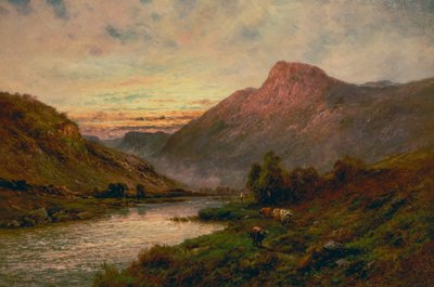 The Tay at Sunset, Dunkeld by Alfred de Breanski